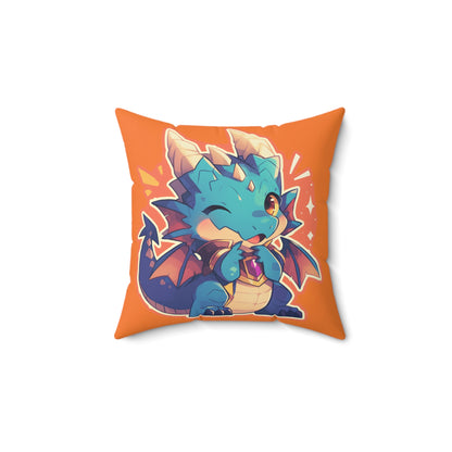 Cute Dragon Square Pillow