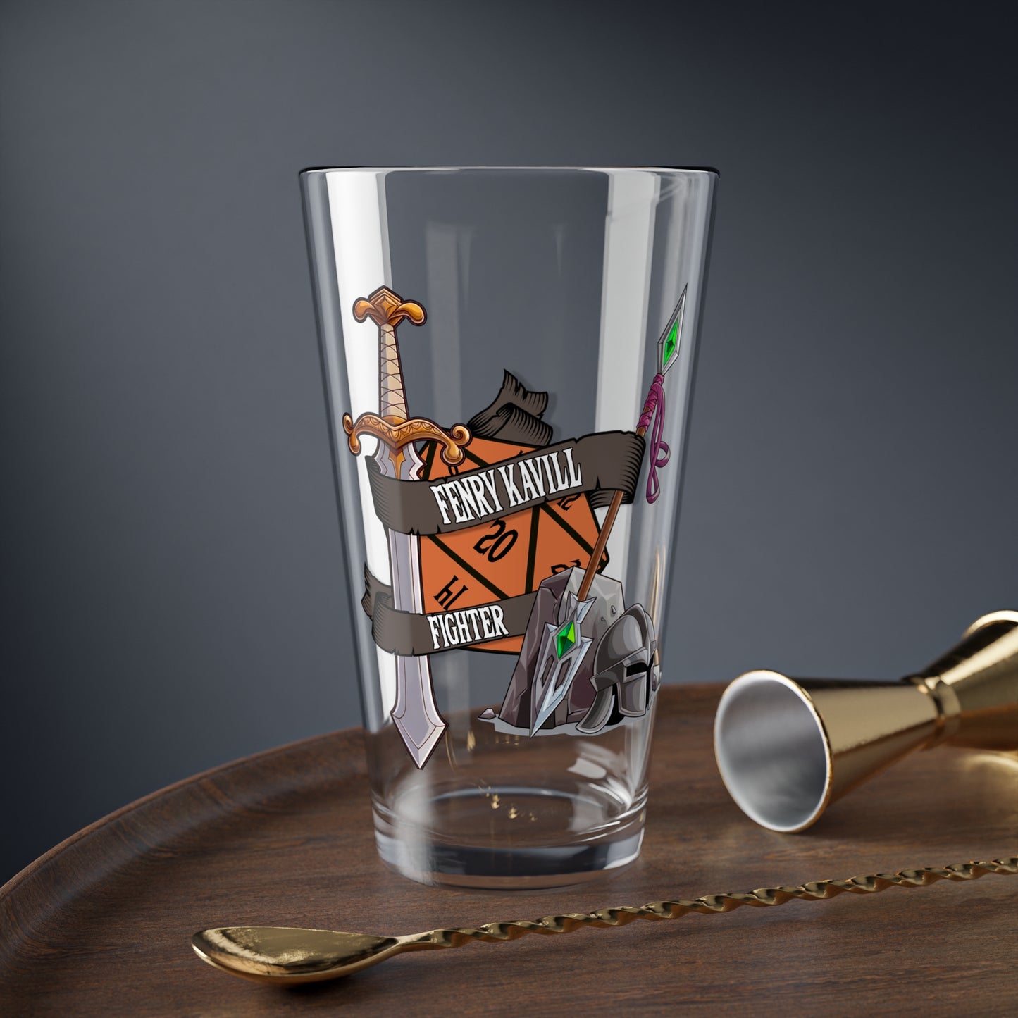 Personalized Dnd Pint Glass