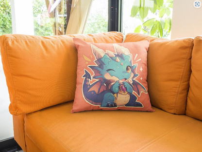 Cute Dragon Square Pillow