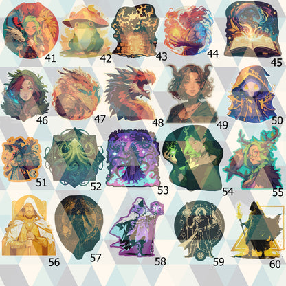 Choose Your Own DND Sticker Pack Fantasy Bundle for Roleplaying Games and TTRPG 5 pack and 10 pack