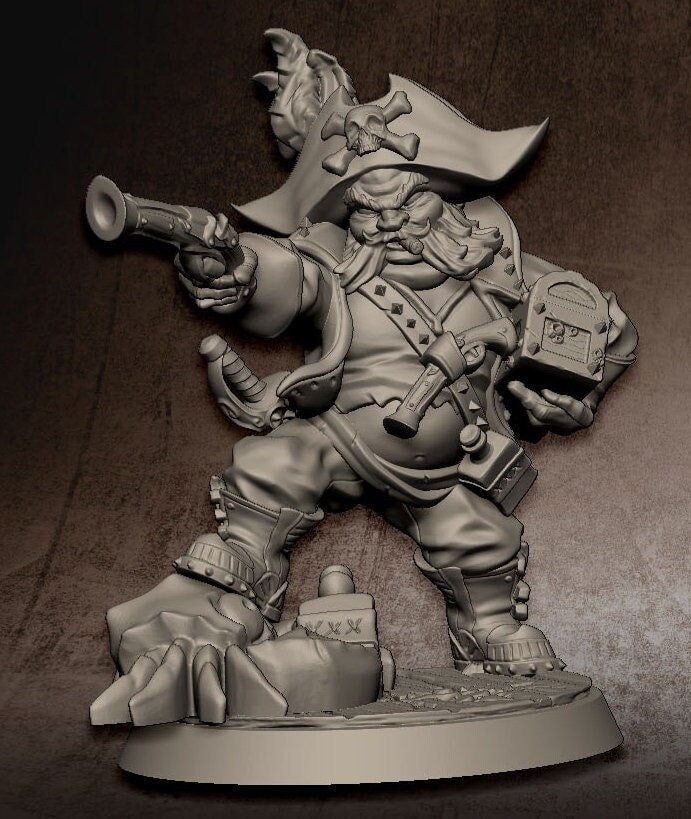 Male Dwarf Swashbuckler Pirate Artificer