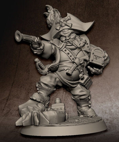 Male Dwarf Swashbuckler Pirate Artificer