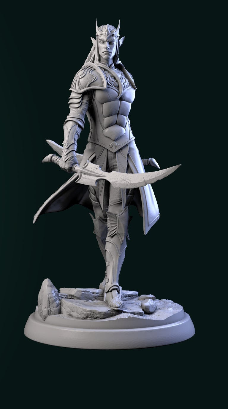 Male Elven Warrior || Elf Fighter || Elven Army || Dnd Mini