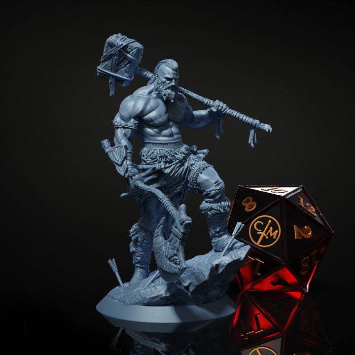 Barbarian Viking || Brute Fighter || Nordic Warrior || Dnd Mini