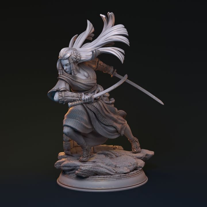 Female Samurai || Japanese Swordsman || Katana Fighter || Dnd Mini