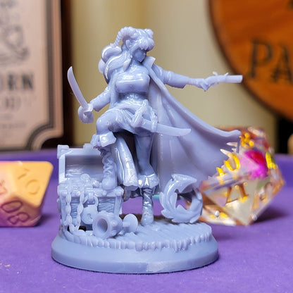 Female Tiefling Swashbuckler Pirate Mini