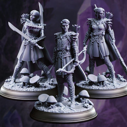 Dark Elf Warriors || Elven Rangers || Forest Rogue || Dnd Mini