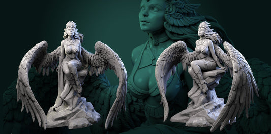 Female Aasimar || Angel Woman || Winged Cleric || Dnd Mini