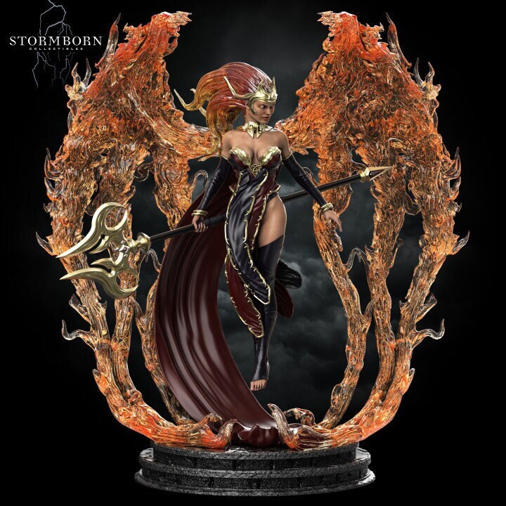 Evocation Sorceress || Fire Aasimar Wizard || Divine Flame Sorcerer || Dnd Mini