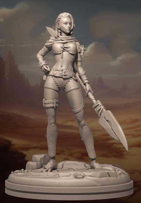 Female Desert Warrior || Sand Princess || Caravan Guard || Dnd Mini