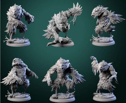 Undead Owlbear Set || Zombie Forest Bearowl || Woodland Corpse Walker || Dnd Mini